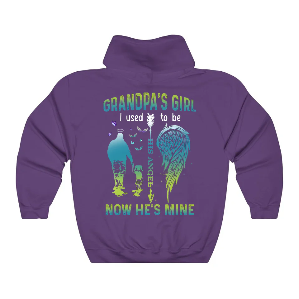 Grandpa's Girl Now He's My Angel Hoodie