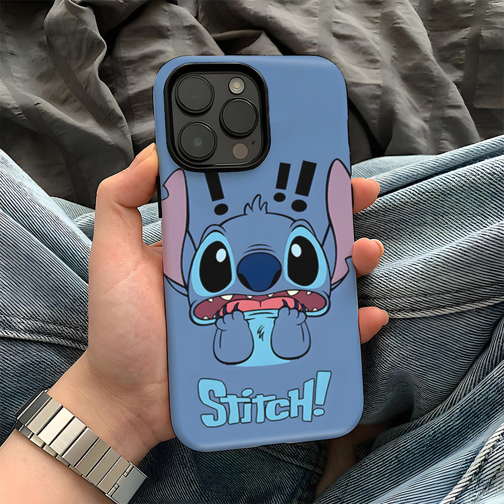 Stitch Cartoon Blue iPhone Case