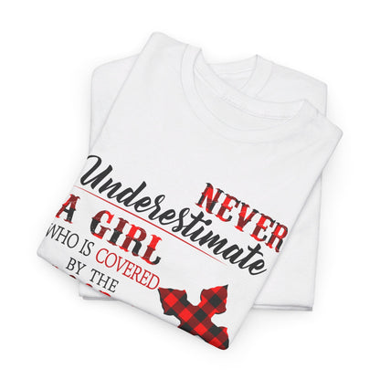 Never Underestimate A Girl Covered By The Blood Of Jesus And Born In October Shirt