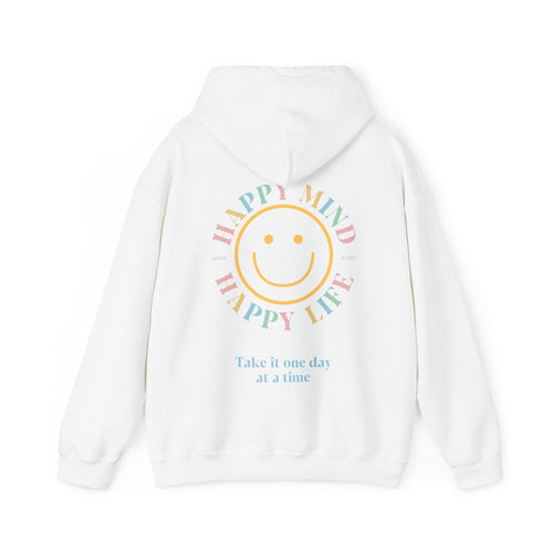 Happy Mind Happy Life Smiley Face Hoodie