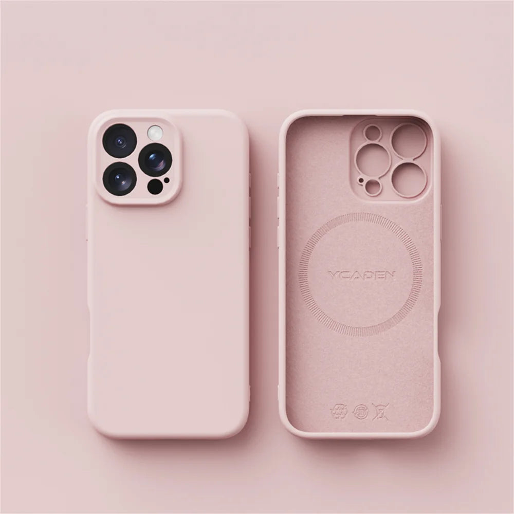 Luxury Liquid Silicone Magsafe Case Iphone 17 Air 16 Plus 15 14 13 12 Pro Max 17pro Wireless