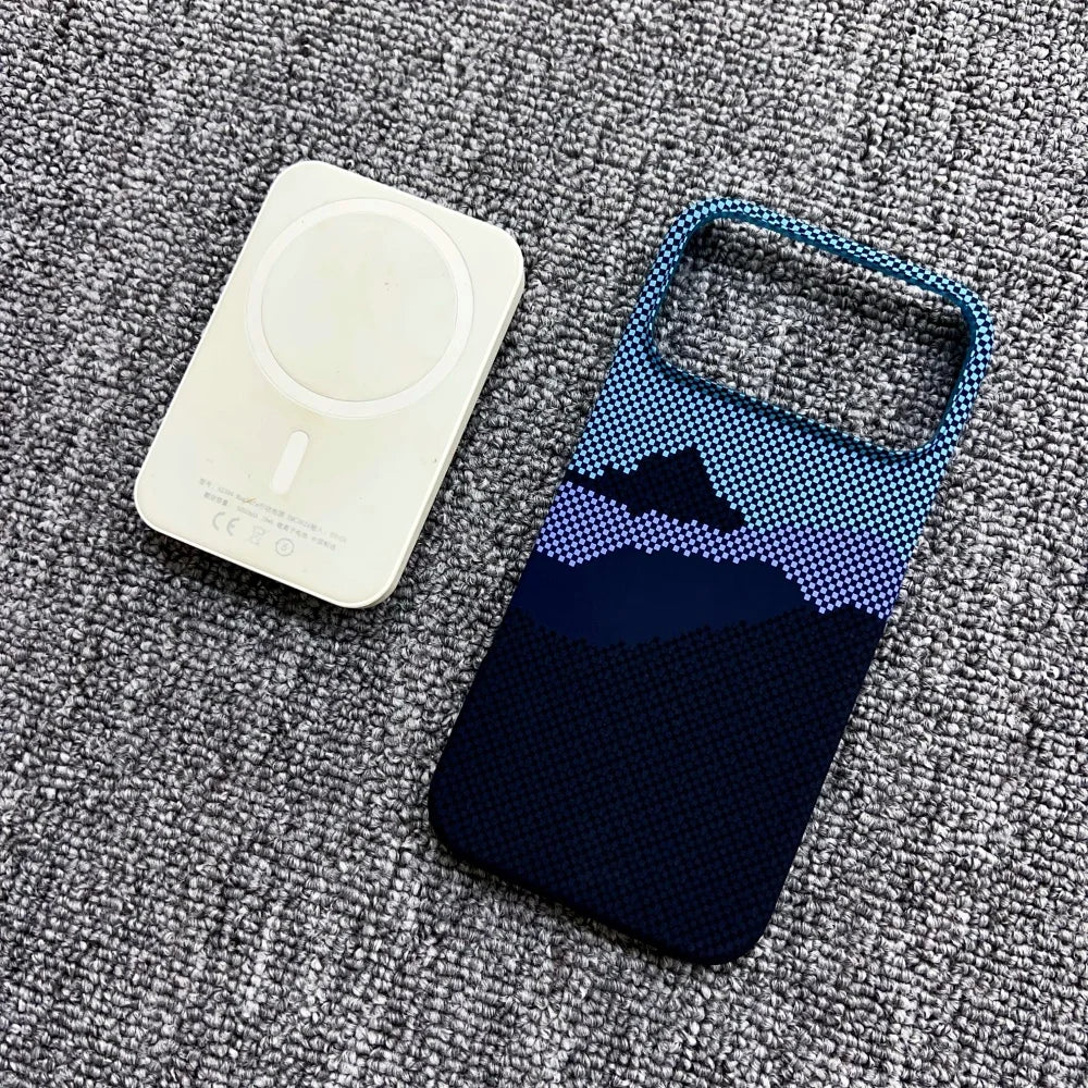 Ultra Slim Rugged Carbon Fibre Magnetic Case Iphone 17 Air 16 15 14 13 12 Pro Max Plus Frameless