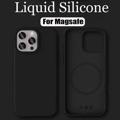 Luxury Liquid Silicone Magsafe Phone Case Iphone 17 16 Plus 15 14 13 12 Pro Max 16e Wireless