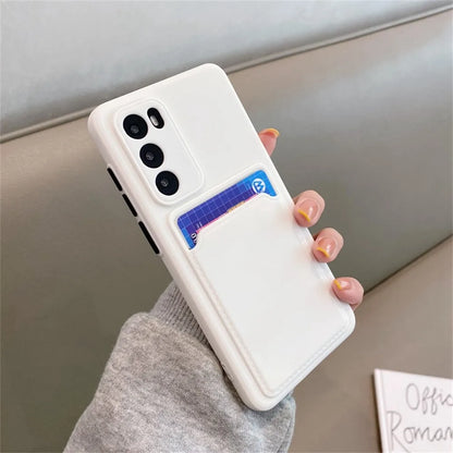 Tpu Soft Silicone Card Slot Wallet Case Samsung S26 S25 S24 S23 S22 S21 Fe Plus Ultra Note 20 A54