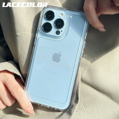 Transparent Shockproof Hard Acrylic Case Iphone 17 Air 16 E 15 14 13 12 Mini 11 Pro Xs Max X Xr 7 8